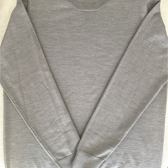WARDROBE.NYC Gray Crew Neck Long Sleeve Sweater Medium M $395 Wool - Picture 5 of 13